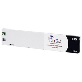 InkOwl Compatible Ink Cartridge Replacement for Roland ECO-SOL MAX Printers ESL3-4BK (440mL, Black) - USA-Made Ink