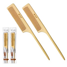 Book Comb, 8.5 inches (21.5 cm), Wooden Beard Comb, Made in Japan, Toothpick, Comb, Anti-Static, Hair Care, Japanese Style (2 Pieces)