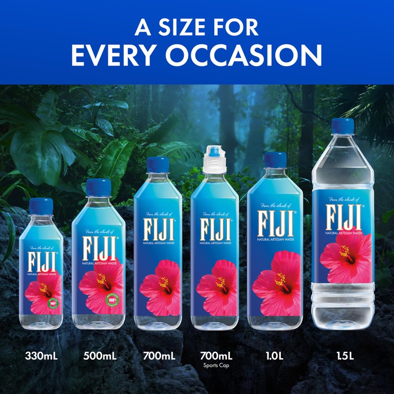 FIJI Natural Artesian Bottled Water 500mL / 16.9 Fl Ounce