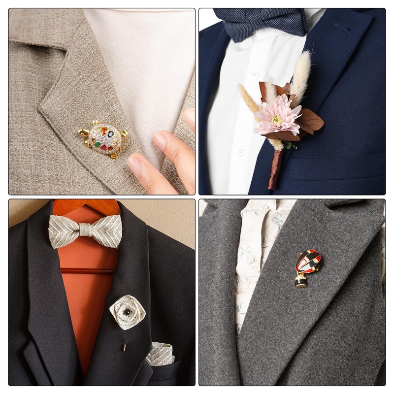 sourcing map 50 Pairs Copper Pin Backs, Butterfly Tie Locking