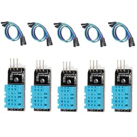 Hailege 5pcs DHT Digital Temperature Humidity Sensor Module Temperature Humidity Sensor 3.3V-5V Humidity Measurement Range 20%-95% Temperature Measurement Range 0-50 °C with Dupont Wire