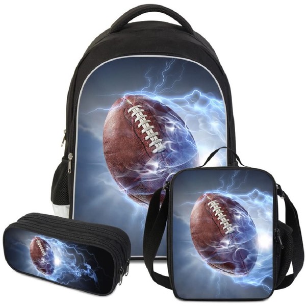 P ELEGANT PROTECTION 3Pcs American football 3D Print Personalized School
