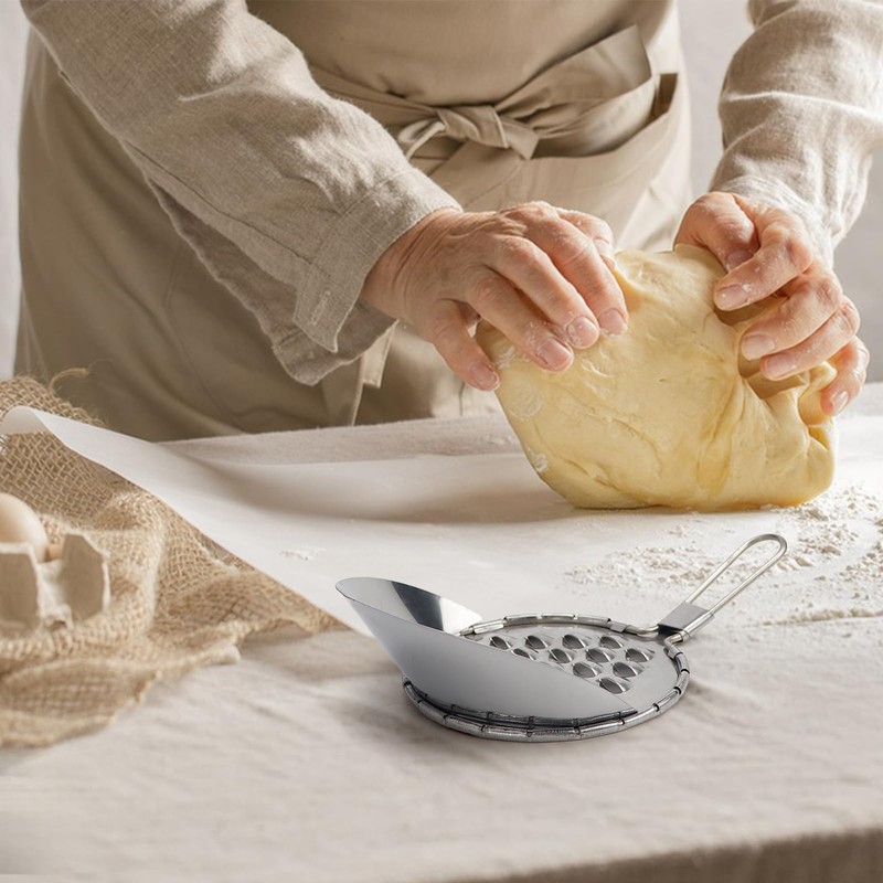 Bean Jelly Scraper, 2Pcs Stainless Steel Spaetzle Maker Snack Tool