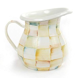 Mackenzie-Childs Parchment Check Enamel Creamer