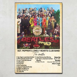 THE BEATLES SGT. Pepper's Lonely Hearts Club Band Music Poster No Frame - 16" x 24"