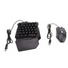 One Handed Keyboard Mouse Set Wired 35 Keys RGB Backlight