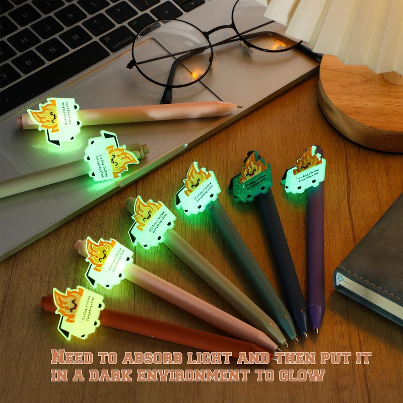 Sayglossy 12 Pcs Dumpster Fire Gifts Funny Luminous Dumpster Fire
