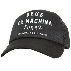 Deus Exmakina DMW47840 Tokyo Address Trucker Cap Mesh Cap, Khaki