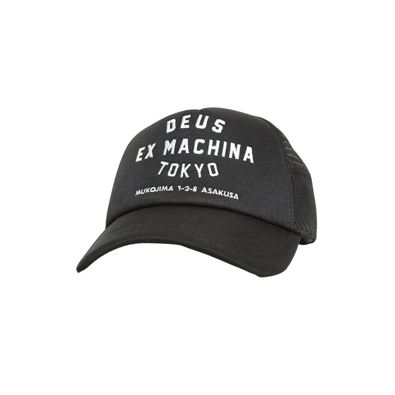 Deus Exmakina DMW47840 Tokyo Address Trucker Cap Mesh Cap, Khaki