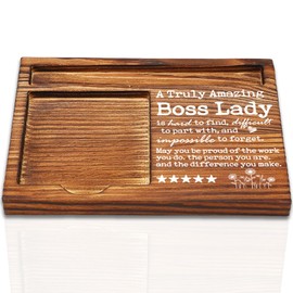 Boss Lady Gifts for Women, Thank You Appreciation Gifts for Boss Lady, Going Away Gift Retirement Gift for Boss Lady Boss Leader, Best Boss Lady Gifts Self-Stick Note Pad Holders-DW54