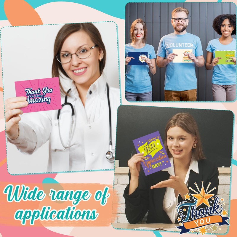 Colarr 120 Set Employee Appreciation Card with Envelope & Sticker,