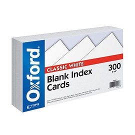 Oxford Blank Index Cards, 5" x 8", White, 300 pack (10005EE)