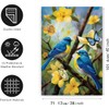Large Spring Summer House Flags 28x40 Double Sided Bluebird Garden