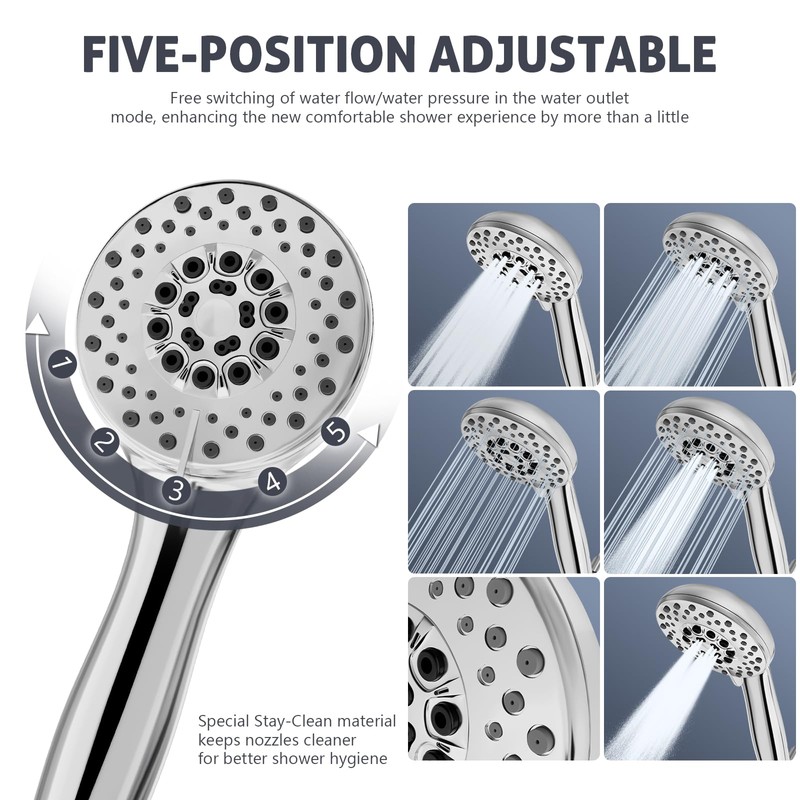 Cosuro High Pressure Shower Head with Powerful Shower Spray &