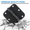 42 Pack Matte Black Door Hinges 3.5 x 3.5 Inch,