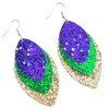 Colorful Mardi Gras Resin Acrylic Tassel Dangle Earrings Dainty Mask