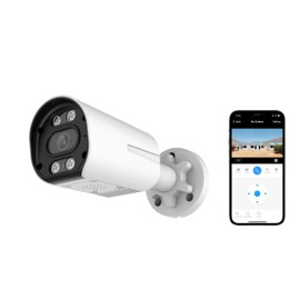 SECUEYE APP 4MP Bullet POE Camera 10x Digital Zoom Smart Human Detection Color Night 24/7 Recording IP66 Waterproof Outdoor Security