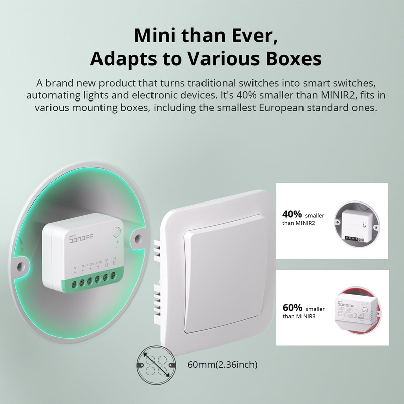 SONOFF Mini Extreme Wi-Fi Smart Switch, MINIR4M