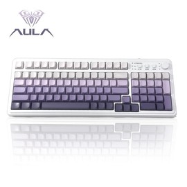 AULA S99 Membrane Keyboard, USB Charging 99 Keyboard with RGB Backlight, Ergonomic Keyboard, Comfortable Hand Gesture Keyboard, Long Endurance Keyboard, Gaming Keyboard, Computer Accessories - Color: Enchanted Plum (Gradient Purple)