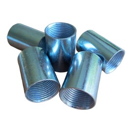 20MM Galvanised Conduit Strigth Coupler - Pack of 5