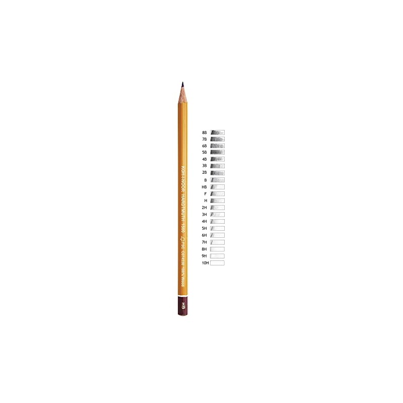 Koh-I-Noor H1500 B Graphite Pencils (Pack of 12)