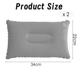 2 Pcs inflatable pillow, Camping Pillow, Blow Up Pillow, Inflatable Pillows for Camping Folding Ultralight Inflatable Pillow travel pillow Back Lumbar Support Pillow for Camping Office Hiking Fishing