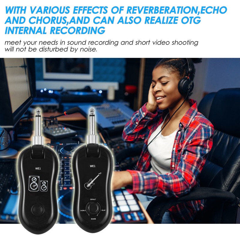 Wireless Guitar Wireless System Guitar Transmitter with Receiver Support OTG
