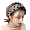 Donally Women's Dot Pattern Headband Sheer, Korean Style, Polka Dot,