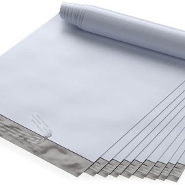 GPI POLY - 9" X 12" Poly Mailers, 500 Count White Polymailer Shipping Envelopes for Clothes 2 Mil Unpadded Waterproof Opaque Self-Seal Poly Bags with Tear/Puncture Proof Adhesive Strip