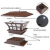 2 Pcs Solar Post Lamp Garden Fence Landscape Light Outdoor