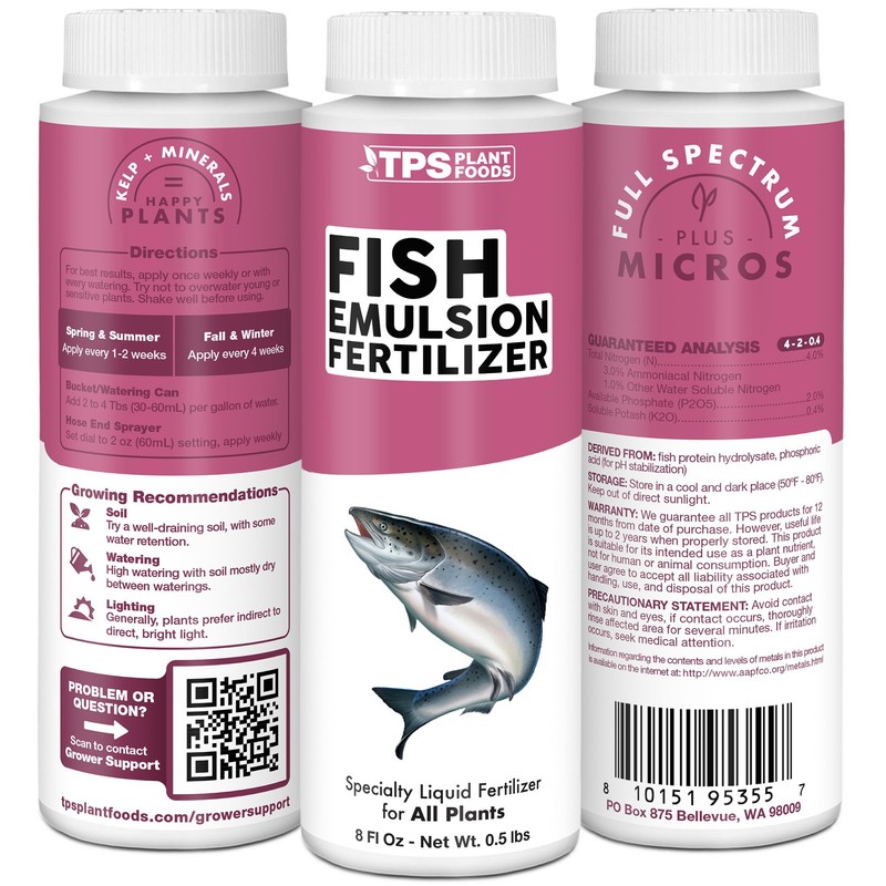 Fish Emulsion Fertilizer – Liquid Salmon Supplement for Fast Nutrient