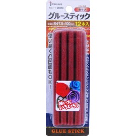 Ichinen Access 20354 Three Axis Glue Sticks, Red Glitter Set, Set of 12