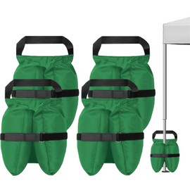 HAZBEN Sturdy Heavy Duty Sand Bags Canopy Weights(120lbs) Set of 4, 420D Oxford Pop Up Tent Sand Bags Beach Umbrella Canopy Legs Gazebo Sun Shelter (Green)
