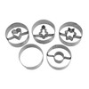 Städter 5-Piece Linzer Cookie Cutter Set Spitzbub Stainless Steel Diameter