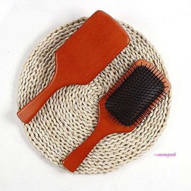 MimiShop Low Irritation Brush Hair Paddle Wood Cushion Large xyz901
