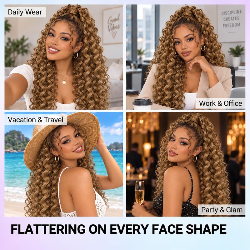 Pre Looped GoGo Curl Crochet Hair for Women 18" 8Packs