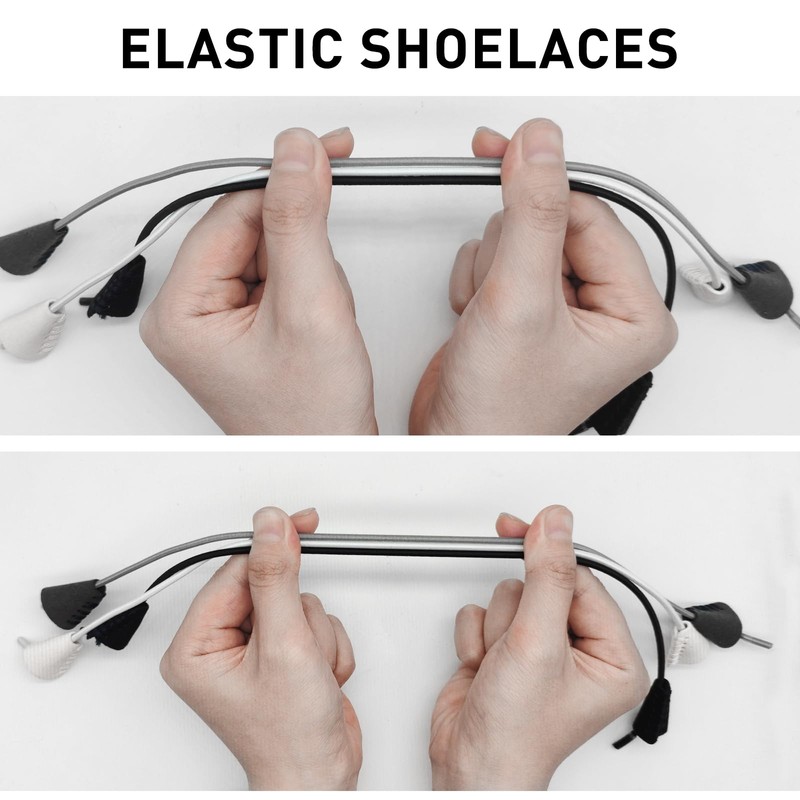 UamGlsob 3 Pairs Elastic Shoe Laces for Shoes, Bungee Stretchy