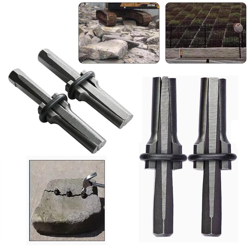 TorSor 2 Pack Rock Splitting Wedges 5/8'' 3/4'' Heavy Duty