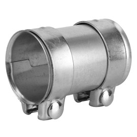 Exhaust Band Clamp Sleeve for Butt Connection 3 in 76 mm Exhaust Pipe Connector Double Clamp Connector Stainless Steel Sleeve Universal Pipe Repair Parts