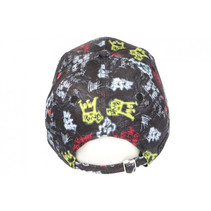 El Patron Black and Red Rhinestone Streetwear Colombia Baseball Cap