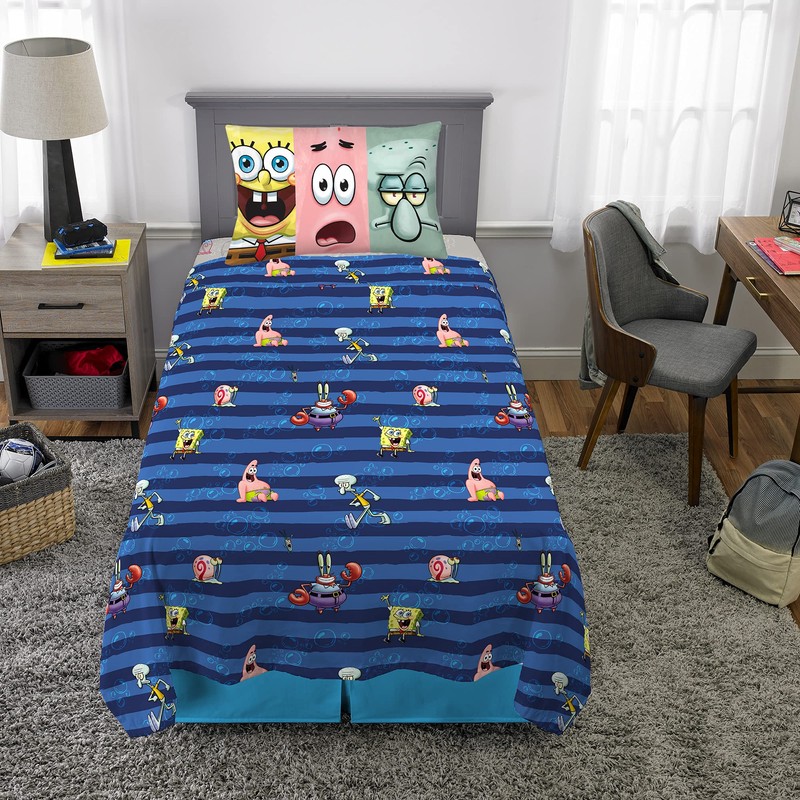 Franco Kids Bedding Soft Microfiber Sheet Set, Twin, Spongebob