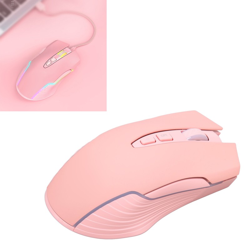 Wireless Mouse 2.4G Rechargeable USB RGB Professional Grade Optical Sensor