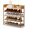 latifolia Bamboo Shoe Rack, 5-Tier Shoe Rack Organizer for Entryway