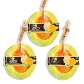 LABOTE Handmade Thai Organic Natural Soap Honey Melon with Typical Fragrance, Pack of 3