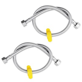 2 PCS Flexible Tap Connector 40 cm Flexible Pipe Tap Connector Stainless Steel Braided Hose Plumbing Fittings for Boilers Plumbing Bathrooms Kitchens
