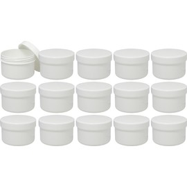 FRUEHES FORSCHEN 15 ointment containers, cream containers, flat ointment jar, 125 ml capacity, made in Germany