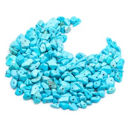 Blue Turquoise 500 Pieces Gemstone Beads for Threading Crystal Beads for Bracelets 5-8 mm Natural Stones Beads Gemstones with Hole for DIY Necklaces Earrings Jewellery Crafts