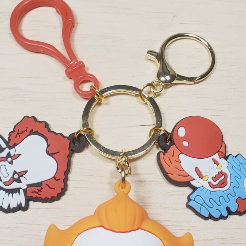Pennywise 3D horror mini figure keychain backpack clip accessory pendants