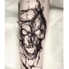 Tatuaje De Hierbas De Jugo Pegatina Calavera Flor Degradado Semipermanente