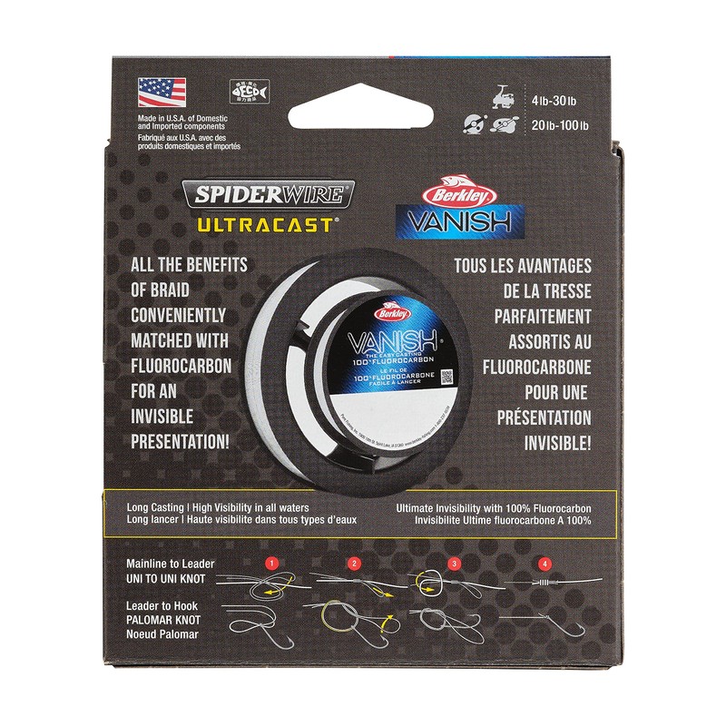 UltraCast Vanish Dual Spool Aqua Camo/Clear 0.004in